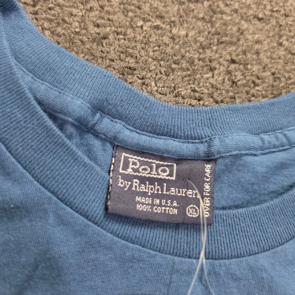 Polo Ralph Lauren Pocket T-Shirt Mens XL Light Blue Short Sleeve Red Pony USA